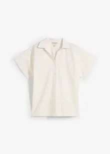 Kortermet bluse i kreppmateriale, bonprix