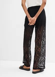 Pull on-bukse med blonder, bonprix