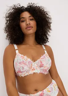 Minimizer-BH med bøyle og fint, trykt mønster i broderi-look, bonprix