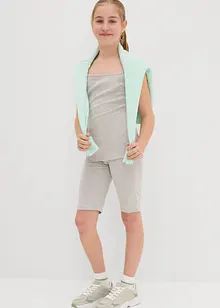 Sykkelbukse i økologisk bomull med elastan (2-pack), bonprix