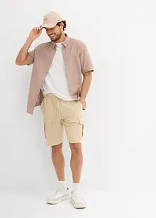 Regular Fit bermudashorts av luftig musselin, bonprix