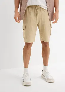 Regular Fit bermudashorts av luftig musselin, bonprix