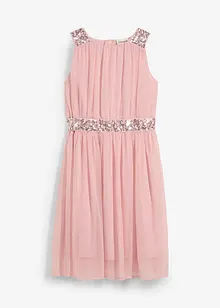 Chiffonkjole med paljettbånd, bonprix