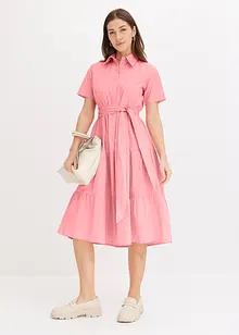 Skjortekjole i elastisk bomullsmateriale, bonprix