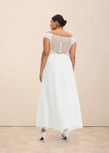 Carmen-brudekjole med blonder, bonprix