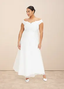 Carmen-brudekjole med blonder, bonprix