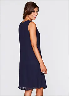 Chiffonkjole med strasspynt, bonprix