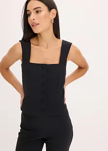 Blusetopp med knapper, bonprix