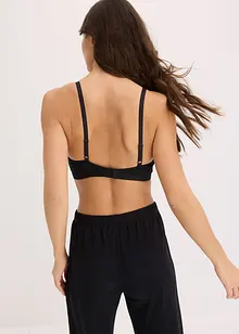 Vattert bralette uten bøyle med økologisk bomull (2-pack), bonprix