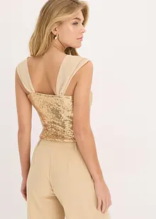 Body med paljetter, bonprix