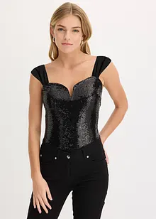 Body i paljett-materiale, bonprix