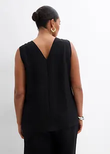 Blusetopp i viskosemiks med rynket effekt, bonprix