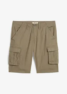 Bermudashorts i 100% bomull med cargolommer, Relaxed Fit, bonprix