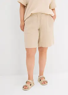 Slip on-bermudashorts av musselin, bonprix