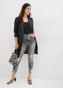 High Waist-mom-jeans med destroyed-effekt, bonprix
