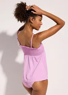 Bandeau tankini med vaflet topp (2-delt sett), bonprix