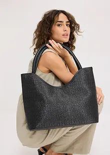 Shoppingveske i strå-look, bonprix