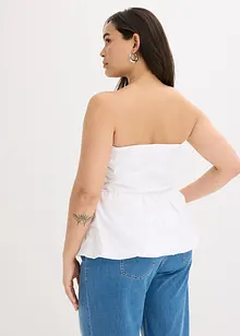 Bandeau-bluse med ballongsøm, bonprix