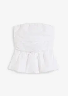 Bandeau-bluse med ballongsøm, bonprix