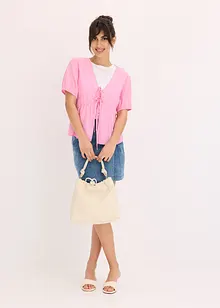 Bluse med sløyfer, bonprix