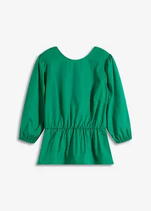 Bluse med puffermer og dyp utringning i ryggen, bonprix