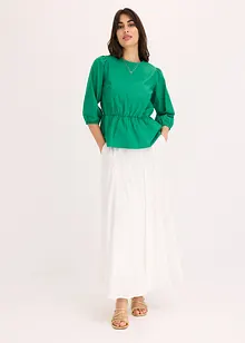 Bluse med puffermer og dyp utringning i ryggen, bonprix
