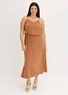 Jerseykjole med blonder, bonprix