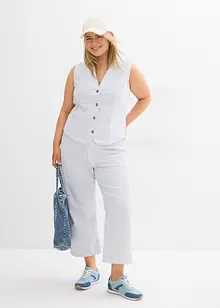 Wide Leg-jeans High Waist, cropped, bonprix