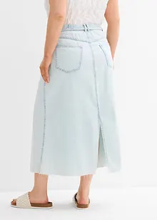 Jeansskjørt Mid Waist, midi lengde, Super Soft, bonprix