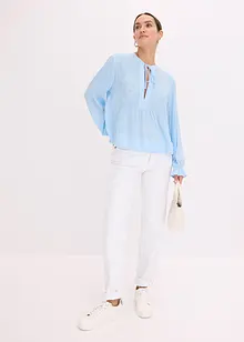 Bluse med hullbroderi, bonprix