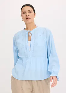 Bluse med hullbroderi, bonprix