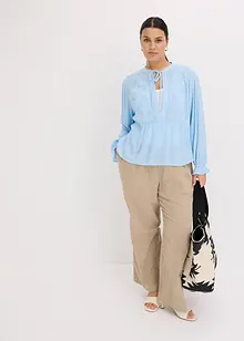 Bluse med hullbroderi, bonprix