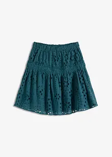 Miniskjørt med hullbroderi, bonprix