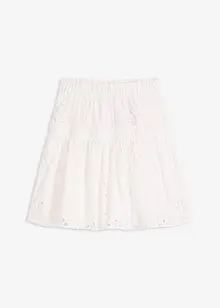 Miniskjørt med hullbroderi, bonprix