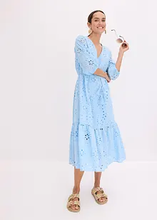 Midikjole med hullbroderi, bonprix