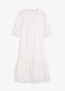 Midikjole med hullbroderi, bonprix
