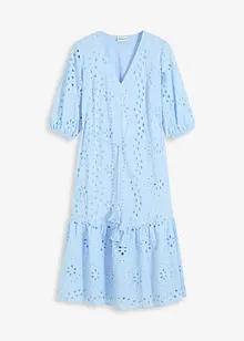 Midikjole med hullbroderi, bonprix