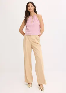 Cropped topp i metallic-look, bonprix