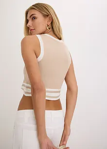Strikket topp i kort modell med twisted nederkant, bonprix