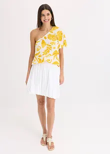 One shoulder-bluse i strukturert viskose, bonprix