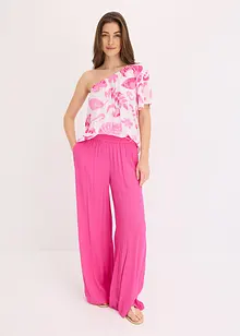 One shoulder-bluse i strukturert viskose, bonprix