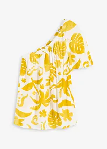 One shoulder-bluse i strukturert viskose, bonprix