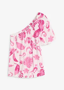One shoulder-bluse i strukturert viskose, bonprix
