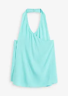 Halterneck-blusetopp av viskose med struktur, bonprix
