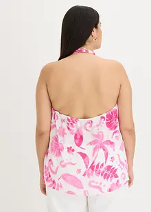 Halterneck-blusetopp av viskose med struktur, bonprix