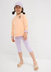 Caprileggings i økologisk bomull med elastan (2-pack), bonprix