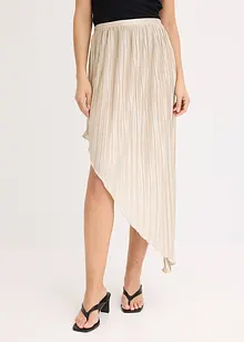 Plisséskjørt i sateng med glans, bonprix