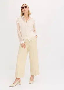 Bluse i strukturert, transparent materiale, bonprix