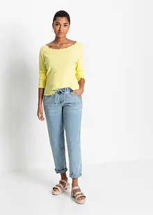 Barrel-jeans, Mid Waist, komfortlinning, bonprix