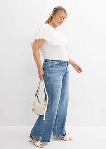 Loose Straight-jeans Mid Waist, Low Stretch, bonprix